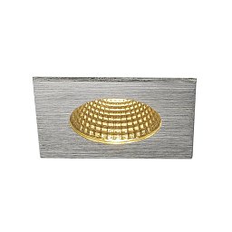 PATTA-I zápustná česaný hliník hranatá 230V/500mA LED 9W 38° 3000K - BIG WHITE (SLV) Obrázek pro produkt PATTA-I zápustná česaný hliník hranatá 230V/500mA LED 9W 38° 3000K - BIG WHITE (SLV)