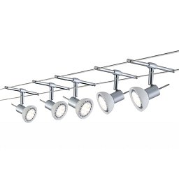 Lankový systém Sheela matný chrom max. 5x 10W GU5,3 - PAULMANN Obrázek pro produkt Lankový systém Sheela matný chrom max. 5x 10W GU5,3 - PAULMANN
