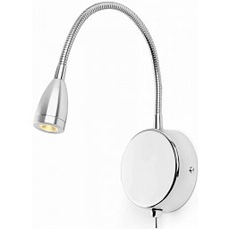 Nástěnná lampa LOKE chrom LED 3W 230V - FARO Obrázek pro produkt Nástěnná lampa LOKE chrom LED 3W 230V - FARO
