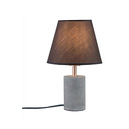 Stolní lampa Neordic Tem látkové stínidlo bílá / měď / beton - PAULMANN Obrázek pro produkt Stolní lampa Neordic Tem látkové stínidlo bílá / měď / beton - PAULMANN