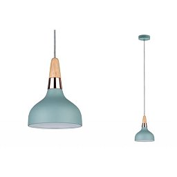 Závěsné svítidlo Neordic Juna 16cm zelená / měď / dřevo - PAULMANN Obrázek pro produkt Závěsné svítidlo Neordic Juna 16cm zelená / měď / dřevo - PAULMANN