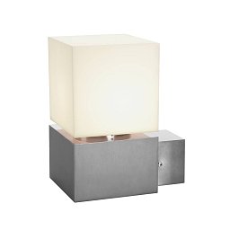 SQUARE WALL E27 venkovní stojací lampa nerezová ocel 304 max. 20W IP44 - BIG WHITE (SLV) Obrázek pro produkt SQUARE WALL E27 venkovní stojací lampa nerezová ocel 304 max. 20W IP44 - BIG WHITE (SLV)