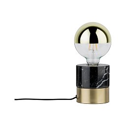 Stolní lampa Vala 1-ramenné mosaz kartáčovaná/mramor černá - PAULMANN Obrázek pro produkt Stolní lampa Vala 1-ramenné mosaz kartáčovaná/mramor černá - PAULMANN