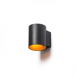 TUBA W nástěnná matná černá/zlatá 230V G9 33W - RED - DESIGN RENDL Obrázek pro produkt TUBA W nástěnná matná černá/zlatá 230V G9 33W - RED - DESIGN RENDL