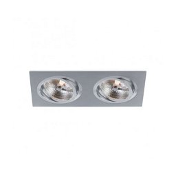 Vestavné svítidlo Aluminio Plata, kartáčovaný hliník 2x75W, 230V - BPM Obrázek pro produkt Vestavné svítidlo Aluminio Plata, kartáčovaný hliník 2x75W, 230V - BPM