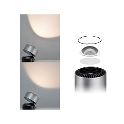 LED stolní lampa Aldan 3,5W černá/hliník kartáčovaný stmívatelné - PAULMANN Obrázek pro produkt LED stolní lampa Aldan 3,5W černá/hliník kartáčovaný stmívatelné - PAULMANN
