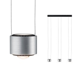 LED závěsné svítidlo Aldan 3-ramenné 3x9W černá/hliník kartáčovaný stmívatelné - PAULMANN Obrázek pro produkt LED závěsné svítidlo Aldan 3-ramenné 3x9W černá/hliník kartáčovaný stmívatelné - PAULMANN