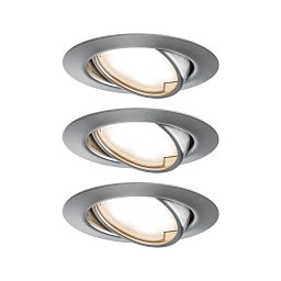 Vestavné svítidlo LED Base kruhové 3x5W kov kartáčovaný nastavitelné - PAULMANN Obrázek pro produkt Vestavné svítidlo LED Base kruhové 3x5W kov kartáčovaný nastavitelné - PAULMANN