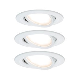 Vestavné svítidlo LED Nova kruhové 3x6,5W bílá mat nastavitelné - PAULMANN Obrázek pro produkt Vestavné svítidlo LED Nova kruhové 3x6,5W bílá mat nastavitelné - PAULMANN