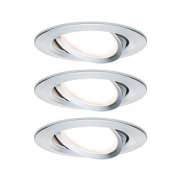 Vestavné svítidlo LED Nova kruhové 3x6,5W hliník broušený nastavitelné - PAULMANN Obrázek pro produkt Vestavné svítidlo LED Nova kruhové 3x6,5W hliník broušený nastavitelné - PAULMANN