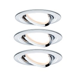 Vestavné svítidlo LED Nova kruhové 3x6,5W chrom nastavitelné - PAULMANN Obrázek pro produkt Vestavné svítidlo LED Nova kruhové 3x6,5W chrom nastavitelné - PAULMANN