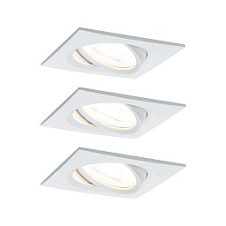Vestavné svítidlo LED Nova hranaté 3x6,5W bílá mat nastavitelné - PAULMANN Obrázek pro produkt Vestavné svítidlo LED Nova hranaté 3x6,5W bílá mat nastavitelné - PAULMANN