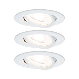Vestavné svítidlo LED Nova kruhové 3x6,5W GU10 bílá mat nastavitelné 3-krokové-stmívatelné - PAULMANN Obrázek pro produkt Vestavné svítidlo LED Nova kruhové 3x6,5W GU10 bílá mat nastavitelné 3-krokové-stmívatelné - PAULMANN