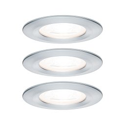 Vestavné svítidlo LED Nova kruhové 3x6,5W GU10 hliník broušený nevýklopné 3-krokové-stmívatelné - PAULMANN Obrázek pro produkt Vestavné svítidlo LED Nova kruhové 3x6,5W GU10 hliník broušený nevýklopné 3-krokové-stmívatelné - PAULMANN