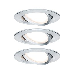 Vestavné svítidlo LED Nova kruhové 3x6,5W hliník broušený nastavitelné 3-krokové-stmívatelné - PAULMANN Obrázek pro produkt Vestavné svítidlo LED Nova kruhové 3x6,5W hliník broušený nastavitelné 3-krokové-stmívatelné - PAULMANN