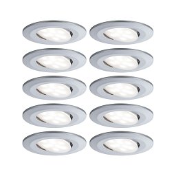 Vestavné svítidlo LED Calla kruhové 10x6W matný chrom výklopné - PAULMANN Obrázek pro produkt Vestavné svítidlo LED Calla kruhové 10x6W matný chrom výklopné - PAULMANN
