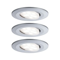 Vestavné svítidlo LED Calla kruhové 3x6W matný chrom výklopné - PAULMANN Obrázek pro produkt Vestavné svítidlo LED Calla kruhové 3x6W matný chrom výklopné - PAULMANN