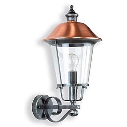 Nástěnné venkovní svítidlo Augusta E27 100W 230V černá + měď - LANDA Lighting Obrázek pro produkt Nástěnné venkovní svítidlo Augusta E27 100W 230V černá + měď - LANDA Lighting