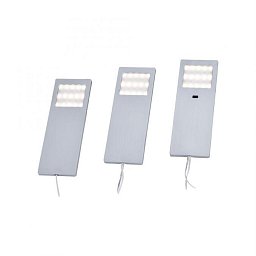 HELENA LED skříňková svítidla sada 3ks, hranaté, hliník 3000K - PAUL NEUHAUS Obrázek pro produkt HELENA LED skříňková svítidla sada 3ks, hranaté, hliník 3000K - PAUL NEUHAUS