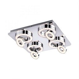 TIM LED stropní svítidlo, chrom, 4-ramenné, design 3000K - LEUCHTEN DIREKT / JUST LIGHT Obrázek pro produkt TIM LED stropní svítidlo, chrom, 4-ramenné, design 3000K - LEUCHTEN DIREKT / JUST LIGHT