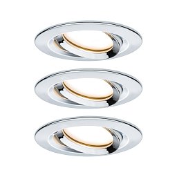 Vestavné svítidlo LED Nova Plus kruhové 3x6,8W chrom výklopné stmívatelné - PAULMANN Obrázek pro produkt Vestavné svítidlo LED Nova Plus kruhové 3x6,8W chrom výklopné stmívatelné - PAULMANN