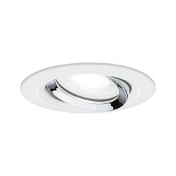 Vestavné svítidlo LED Nova Plus kruhové 1x6W GU10 bílá mat chrom výklopné stmívatelné - PAULMANN Obrázek pro produkt Vestavné svítidlo LED Nova Plus kruhové 1x6W GU10 bílá mat chrom výklopné stmívatelné - PAULMANN