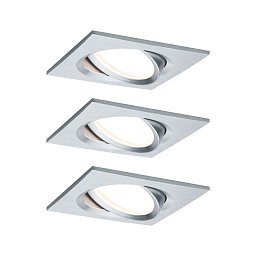 Vestavné svítidlo LED Nova Plus hranaté 3x6,8W hliník výklopné stmívatelné - PAULMANN Obrázek pro produkt Vestavné svítidlo LED Nova Plus hranaté 3x6,8W hliník výklopné stmívatelné - PAULMANN