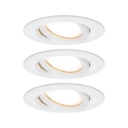 Vestavné svítidlo LED Nova Plus kruhové 3x6,8W bílá mat výklopné stmívatelné - PAULMANN Obrázek pro produkt Vestavné svítidlo LED Nova Plus kruhové 3x6,8W bílá mat výklopné stmívatelné - PAULMANN
