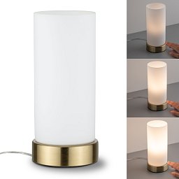 Stolní lampa Pinja dotykový vypínač 1-ramenné mosaz/opál - PAULMANN Obrázek pro produkt Stolní lampa Pinja dotykový vypínač 1-ramenné mosaz/opál - PAULMANN