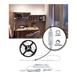 SimpLED Power Strip sada 5m neutrální bílá 50W s krytím - PAULMANN Obrázek pro produkt SimpLED Power Strip sada 5m neutrální bílá 50W s krytím - PAULMANN