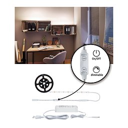 SimpLED Power Strip sada 3m neutrální bílá 33W s krytím - PAULMANN Obrázek pro produkt SimpLED Power Strip sada 3m neutrální bílá 33W s krytím - PAULMANN