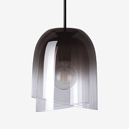 Závěsné svítidlo ARCANE Retrofit 6W E27 sklo dvojité smoky grey zkosené 260mm - LUCIS Obrázek pro produkt Závěsné svítidlo ARCANE Retrofit 6W E27 sklo dvojité smoky grey zkosené 260mm - LUCIS