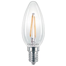 LED FILAMENT SVÍČKA ČIRÁ 2W E14 2700K 245Lm 360d 35x98mm IP20 - CENTURY Obrázek pro produkt LED FILAMENT SVÍČKA ČIRÁ 2W E14 2700K 245Lm 360d 35x98mm IP20 - CENTURY