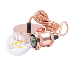 AKCE - Kovový závěs FUSION měď pro LED žárovky délka 1500mm E27 IP20 - CENTURY Obrázek pro produkt AKCE - Kovový závěs FUSION měď pro LED žárovky délka 1500mm E27 IP20 - CENTURY