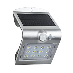 SOLÁRNÍ LED ARCADIA 1.5 SENZOR STŘÍBRNÁ 1,5W 4000K 220Lm IP65 - CENTURY Obrázek pro produkt SOLÁRNÍ LED ARCADIA 1.5 SENZOR STŘÍBRNÁ 1,5W 4000K 220Lm IP65 - CENTURY