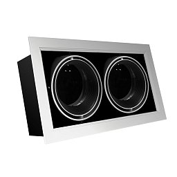 SVÍTIDLO zapuštěné pro AR111 LED CITY výklopné 30d otočné 350d stříbrno šedé 2pozice IP20 - CENTURY Obrázek pro produkt SVÍTIDLO zapuštěné pro AR111 LED CITY výklopné 30d otočné 350d stříbrno šedé 2pozice IP20 - CENTURY