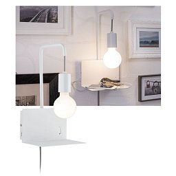 Nástěnné svítidlo Ablage Calvani E27 max. 40W bílá, kov - PAULMANN Obrázek pro produkt Nástěnné svítidlo Ablage Calvani E27 max. 40W bílá, kov - PAULMANN