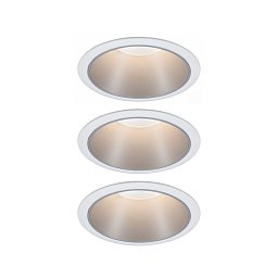 Vestavné svítidlo LED Cole 3x6,5W bílá/stříbrná mat 3-krokové-stmívatelné 2700K teplá bílá - PAULMANN Obrázek pro produkt Vestavné svítidlo LED Cole 3x6,5W bílá/stříbrná mat 3-krokové-stmívatelné 2700K teplá bílá - PAULMANN