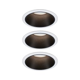 Vestavné svítidlo LED Cole 3x6,5W bílá/černá mat 3-krokové-stmívatelné 2700K teplá bílá - PAULMANN Obrázek pro produkt Vestavné svítidlo LED Cole 3x6,5W bílá/černá mat 3-krokové-stmívatelné 2700K teplá bílá - PAULMANN