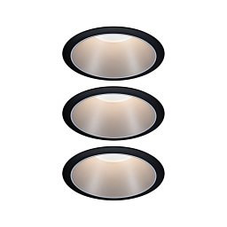 Vestavné svítidlo LED Cole 3x6,5W černá/stříbrná mat 3-krokové-stmívatelné 2700K teplá bílá - PAULMANN Obrázek pro produkt Vestavné svítidlo LED Cole 3x6,5W černá/stříbrná mat 3-krokové-stmívatelné 2700K teplá bílá - PAULMANN