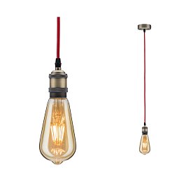 Závěsné svítidlo Neordic Eldar E27 max. 1x20W červená/leštěná - PAULMANN Obrázek pro produkt Závěsné svítidlo Neordic Eldar E27 max. 1x20W červená/leštěná - PAULMANN