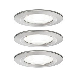 Vestavné svítidlo LED Nova kruhové 3x6,5W GU10 kov kartáčovaný 4000K nevýklopné - PAULMANN Obrázek pro produkt Vestavné svítidlo LED Nova kruhové 3x6,5W GU10 kov kartáčovaný 4000K nevýklopné - PAULMANN