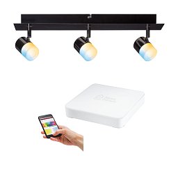 SmartHome startovací sada Deon spot měnitelná bílá včetně SmartFriends Box - PAULMANN Obrázek pro produkt SmartHome startovací sada Deon spot měnitelná bílá včetně SmartFriends Box - PAULMANN