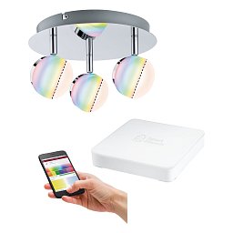 SmartHome startovací sada Iro spot RGBW včetně SmartFriends Box - PAULMANN Obrázek pro produkt SmartHome startovací sada Iro spot RGBW včetně SmartFriends Box - PAULMANN