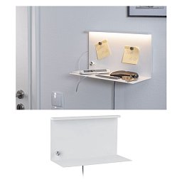 LED nástěnné svítidlo Ablage Jarina 4,5 W bílá/dřevo, kov/umělá hmota - PAULMANN Obrázek pro produkt LED nástěnné svítidlo Ablage Jarina 4,5 W bílá/dřevo, kov/umělá hmota - PAULMANN