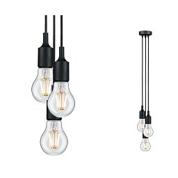 Závěsné svítidlo Neordic Ketil E27 max. 3x20W černá - PAULMANN Obrázek pro produkt Závěsné svítidlo Neordic Ketil E27 max. 3x20W černá - PAULMANN