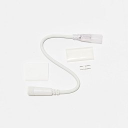 DecoLED Prodlužovací kabel pro dvoustranný LED Neon, IP67, 230V, 25 cm, bílý, samičí 2DN22 Obrázek pro produkt DecoLED Prodlužovací kabel pro dvoustranný LED Neon, IP67, 230V, 25 cm, bílý, samičí 2DN22