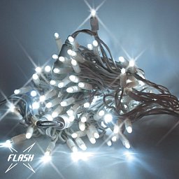 DECOLED LED světelný řetěz FLASH, 5 m, ledově bílá, 60 diod, IP67 Obrázek pro produkt DECOLED LED světelný řetěz FLASH, 5 m, ledově bílá, 60 diod, IP67