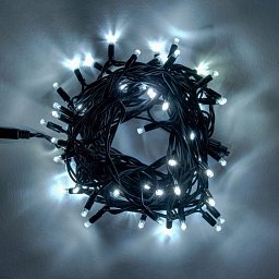 DecoLED LED světelný řetěz, 20m, ledově bílá, 120 diod,IP67 SLNX120 Obrázek pro produkt DecoLED LED světelný řetěz, 20m, ledově bílá, 120 diod,IP67 SLNX120