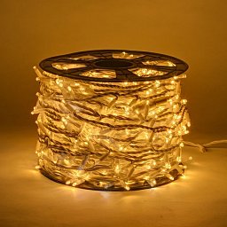 DecoLED LED světelný řetěz, 100m, teple bílá s FLASH efektem, 1000 diod, bílý kabel SFNX0110W Obrázek pro produkt DecoLED LED světelný řetěz, 100m, teple bílá s FLASH efektem, 1000 diod, bílý kabel SFNX0110W
